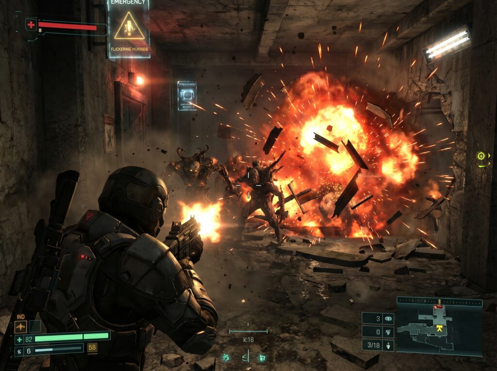 Shrapnel build gameplay in Once Human
